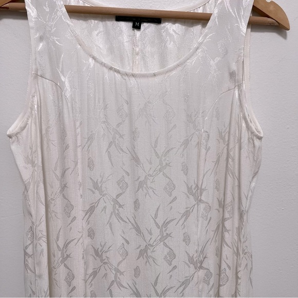 VINTAGE Made in USA Violet Kay White Floral Maxi Dress slip dress Size Medium - Picture 3 of 11